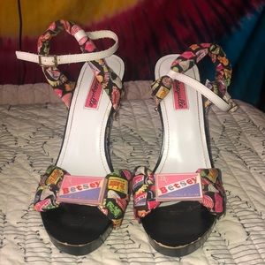 Vintage Betsey Johnson candy themed heels